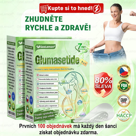 oficiální obchod | ✨✨👩‍⚕️ 𝐆𝐞𝑒𝐥𝑒𝐦𝐨𝐧® Glum𝐚𝐬𝐞tide 8 v 1 – Zeštíhlující nano mikrojihlový náplast – Pouze jednou denně ✅ Viditelné změny již za 7 dní na obezitu, ochablou pokožku a zdraví
