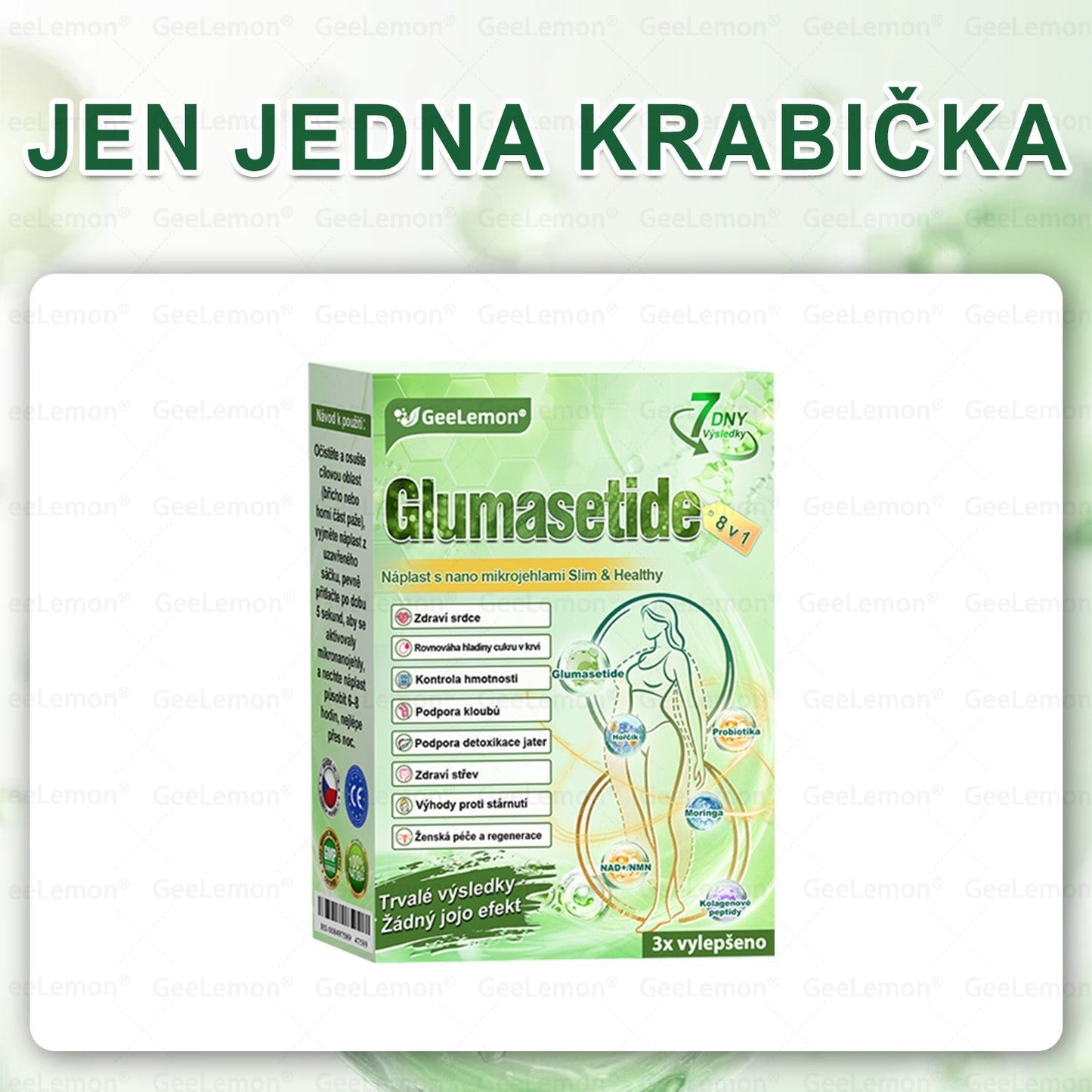 oficiální obchod | 👩‍⚕️ 👩‍⚕️𝐆𝐞𝑒𝐥𝑒𝐦𝐨𝐧® Glum𝐚𝐬𝐞tide 8 v 1 – Zeštíhlující nano mikrojihlový náplast – Pouze jednou denně ✅ Viditelné změny již za 7 dní na obezitu, ochablou pokožku a zdraví