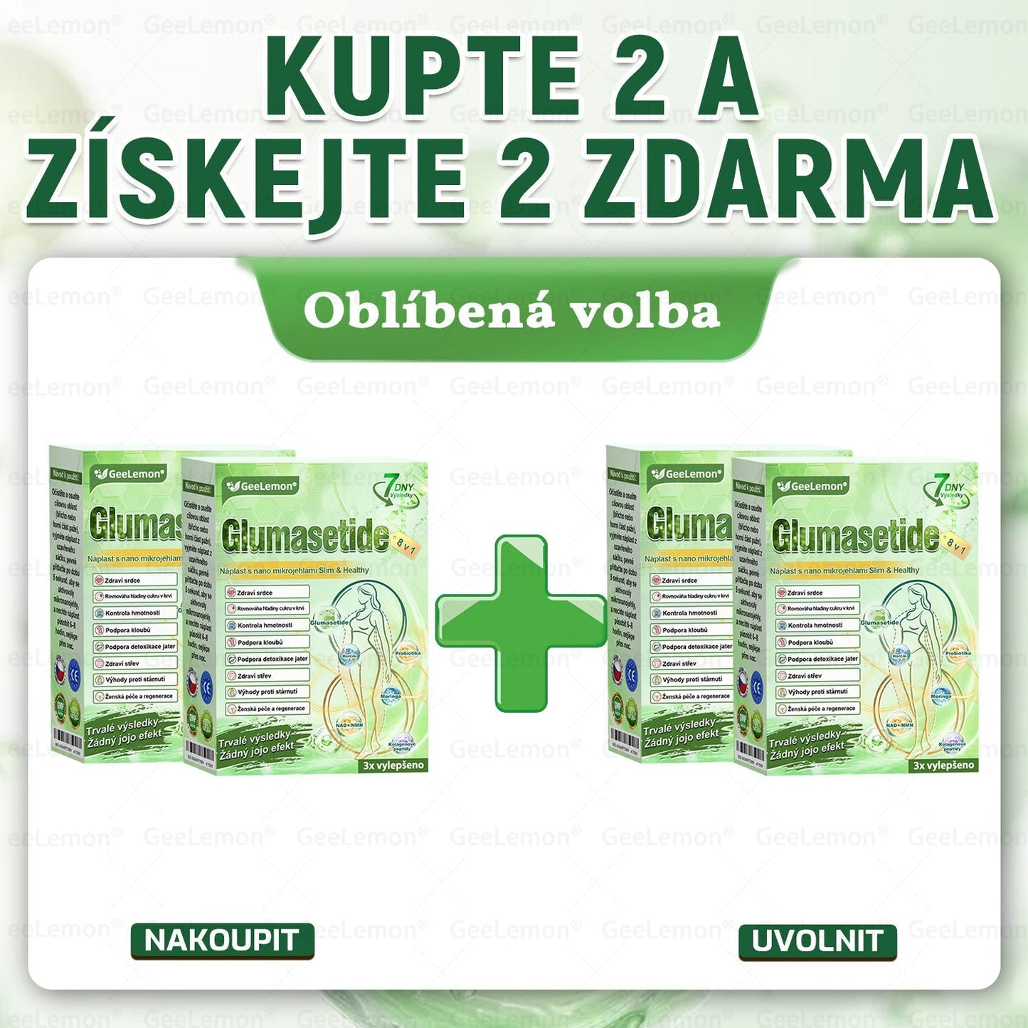 oficiální obchod | 👩‍⚕️ 👩‍⚕️𝐆𝐞𝑒𝐥𝑒𝐦𝐨𝐧® Glum𝐚𝐬𝐞tide 8 v 1 – Zeštíhlující nano mikrojihlový náplast – Pouze jednou denně ✅ Viditelné změny již za 7 dní na obezitu, ochablou pokožku a zdraví