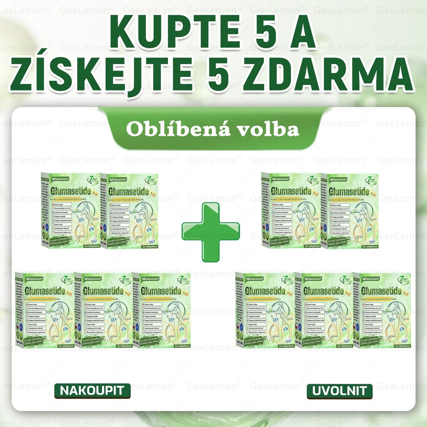 oficiální obchod | 👩‍⚕️ 👩‍⚕️𝐆𝐞𝑒𝐥𝑒𝐦𝐨𝐧® Glum𝐚𝐬𝐞tide 8 v 1 – Zeštíhlující nano mikrojihlový náplast – Pouze jednou denně ✅ Viditelné změny již za 7 dní na obezitu, ochablou pokožku a zdraví